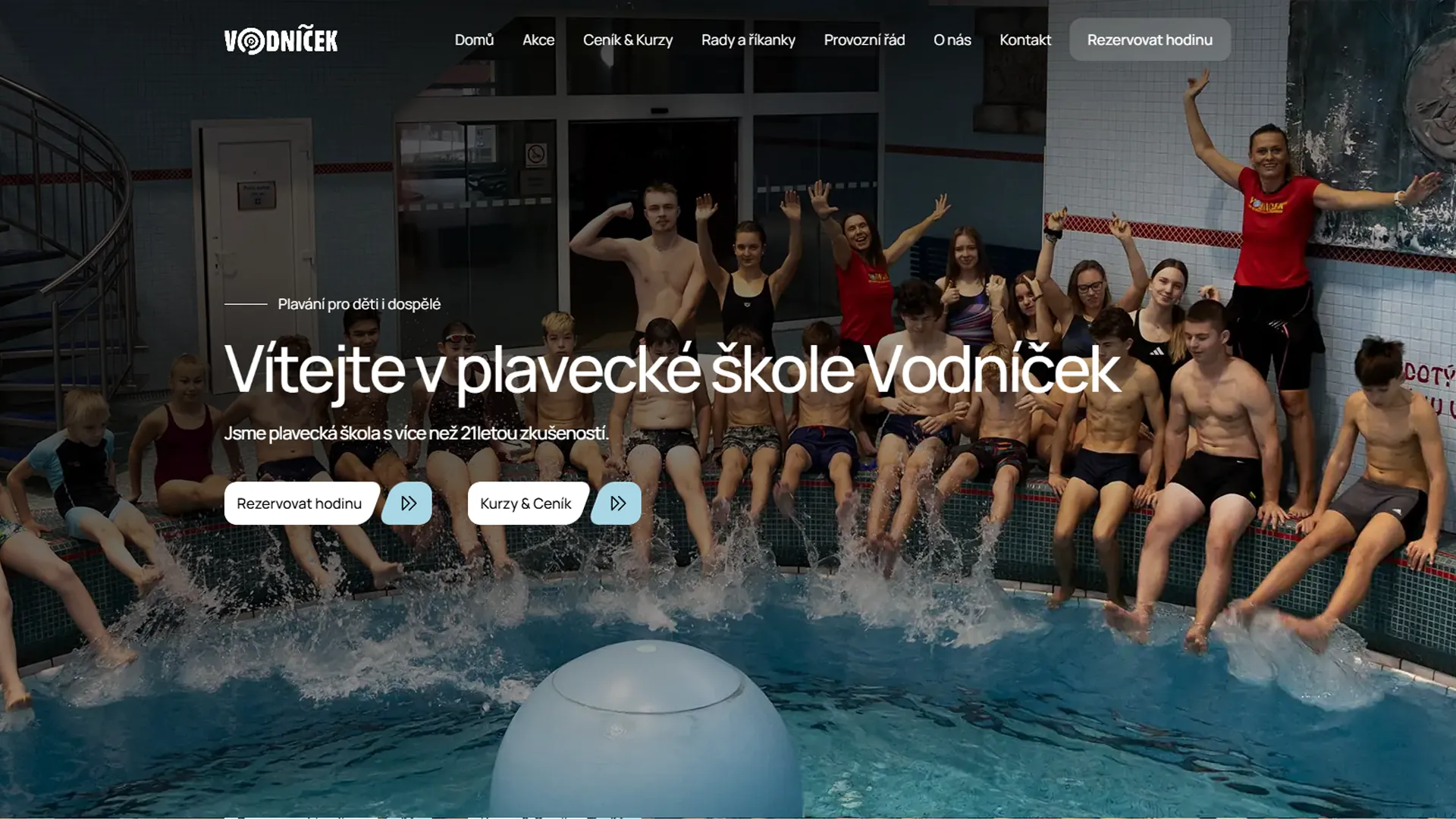 Plavání Děti — moderní web pro plavecký klub