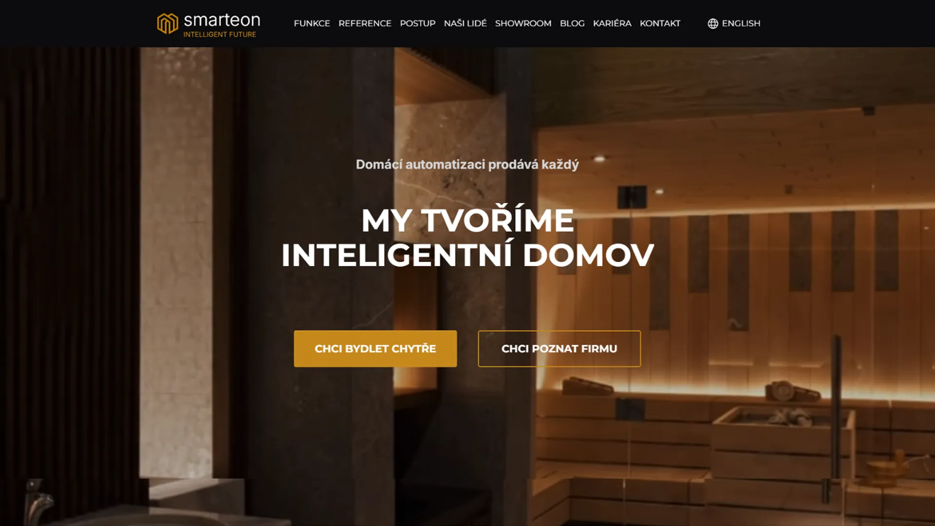 Smarteon — rozsáhlá webová prezentace pro firmu v oblasti chytrých domácností